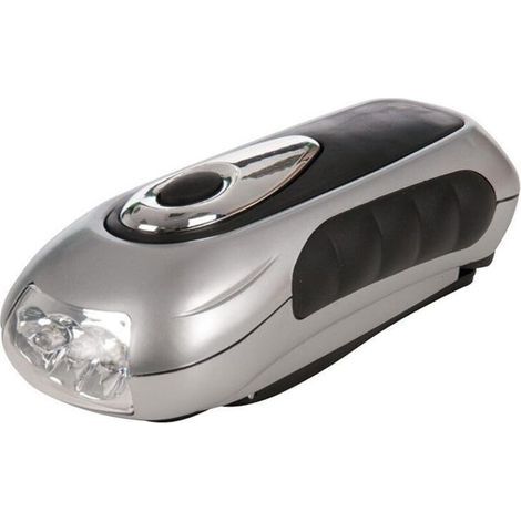 Lampe-torche à manivelle Aucune batterie requise, écologique, pour le camping, la randonnée (1/5)