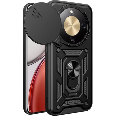 Funda protectora para Honor Magic 8 Lite, CamShield Slide, negra. (1/5)