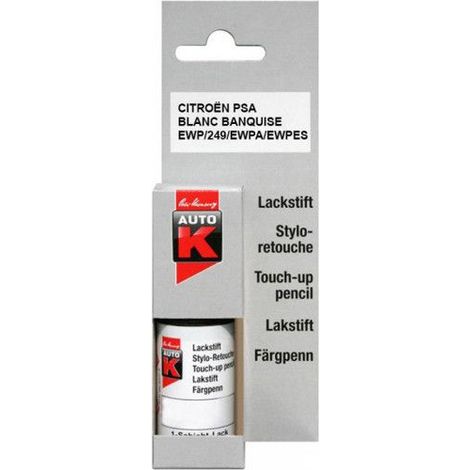 Stylo de retouche pour carrosserie - Citroën - 249 Blanc banquise - Auto K (1/3)