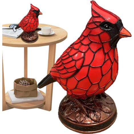 Lampe de table oiseau Luminaire sur Table Artistique à Thème Animal Lampe Lumineuse Oiseau en Résine Décorative pour Maison Chevet Chambre Dortoir Table de Travail Bureau Étagère (1/5)