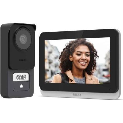 Videocitofono smart bifamiliare avidsen 1024x600p max 120m nero - 531046