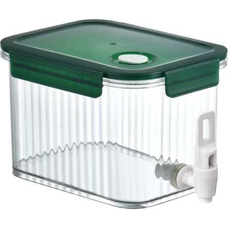 Distributeur De Boissons - 2 5 L - Robinet Intégré - Couvercle Étanche - Pour Limonade Thé Froid Jus De Fruits - Vert - 1 Pièce (1/5)