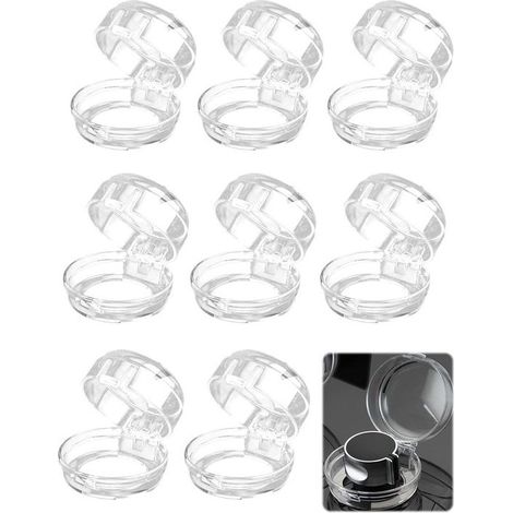 Ensemble de 8 protège-boutons universels pour cuisinière avec verrouillage de sécurité enfant transparent, convenant aux cuisinières à gaz et électriques, fours, plaques de cuisson, grils et autres ap