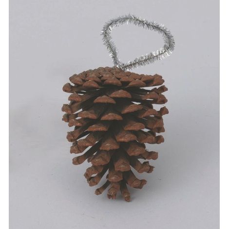Dekorative natürliche Tannenzapfen 10 cm mit Haken