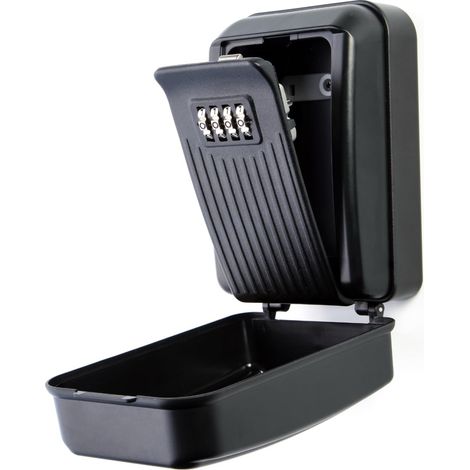 Secure Key Plus Coffre-fort à combinaison – Coffre-fort mural pour clés d'extérieur – Grand espace de rangement interne pour clés de maison ou de bureau avec serrure solide à 4 chiffres (1/5)