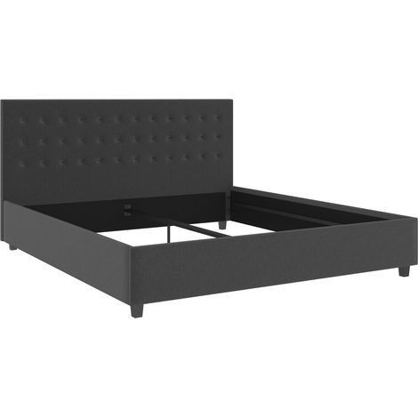 Lit en tissu anthracite 180x200 (1/5)