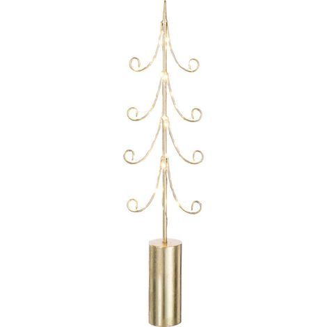 Sapin à LED en Métal "Cylindre" 59cm Doré (1/5)