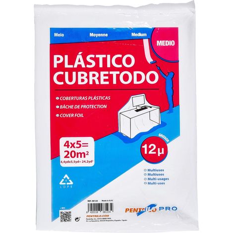PENTRILO Telo Protettivo Multiuso Rivestito in plastica, 4 x 5 m, Medio, 4 x 5 m (1/2)