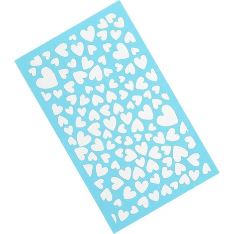 Pochoir Réutilisable pour Sérigraphie Motif Cœur, 1 Feuille  Polyester, Bricolage DIY pour Garçon et Filles, Gabarit pour Dessin Créatif, Accessoire de Loisirs Créatifs (1/5)