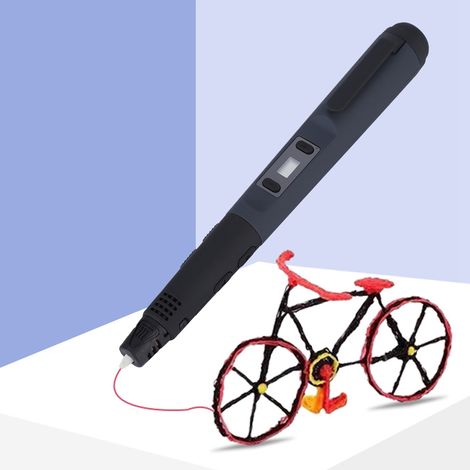 Stylo de dessin pour impression 3D, filament ABS/PLA, kit d'outils pour imprimante, prise britannique 110-240 V, noir (1/5)