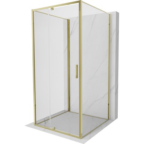 Mexen Exo-R 3S Duschkabine 3-seitig schwenkbar 120 x 120 cm, transparent, gold - 819-120-120-50-00-3S (1/5)