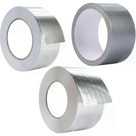 Ruban adhésif en aluminium de 5 cm x 25 m, idéal pour les réparations de conduits et de métaux - JXLGV (1/5)