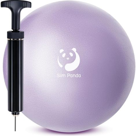 Slim Ballon Pilates Petite,23 cm Anti-Slip Ballon de Gymnastique avec Pompe,Soft Yoga Ball Équilibre pour,Fitness,Entraînement à l'équilibre (Buse Anti-Fuite (1/5)
