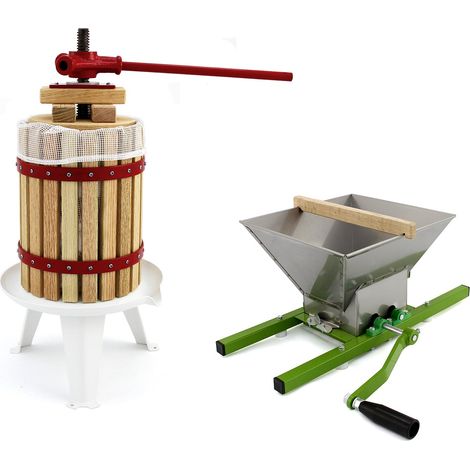 KuKoo – Broyeur de Fruits Manuel de 7 Litres & Pressoir à Fruits Traditionnel de 12 Litres pour la Fabrication de Jus de Fruit, Vins et Cidres (1/5)