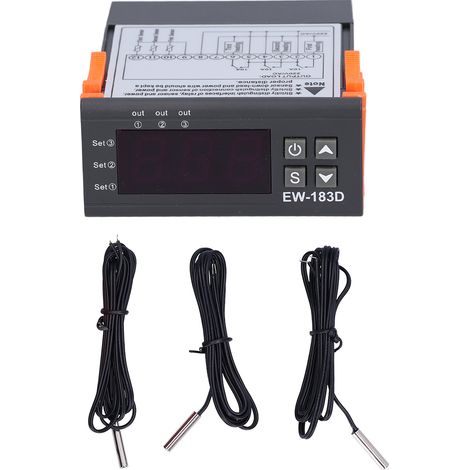 Thermostat numérique à affichage LCD, régulateur de température réglable 220 V HW-183D (1/5)