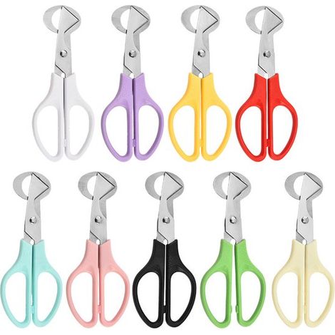Tijeras para codornices, 9 piezas, Abrehuevos, Cortador de cáscaras, Adorno para huevos, Mango ergonómico, Tijeras para huevos, Gadgets de cocina (1/5)