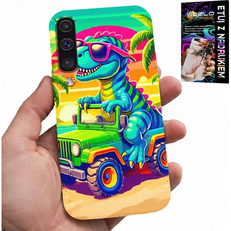 Custodia per Samsung A50 / A30S - motivo dinosauro su camion per bambini (1/5)