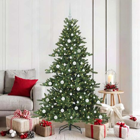 Künstlicher klappbarer Weihnachtsbaum Grün 180 cm PVC und Stahl