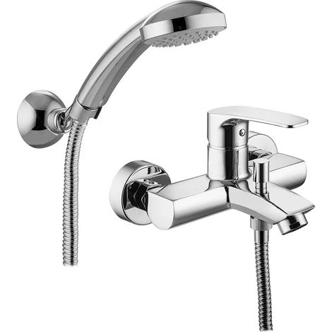 Miscelatore vasca Paffoni Lime in ottone cromo con kit doccia (1/2)