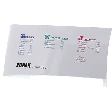 FUNIX, FACADE Lave-Linge TIROIR LESSIVE Blanc FUNIX F1442CE3 (1/2)