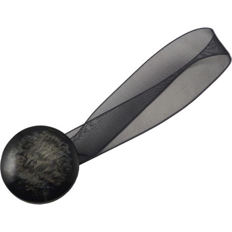 2 clip in plastica magnetic tend 35/24mm per arricciare/decorare le tende - colore nero .