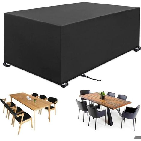 HONORNIC - Couverture de Protection Meubles Bâche Salon de Jardin Imperméable Anti-UV, 420D Oxford Bache Table Exterieur ,120x60x90cm (1/5)