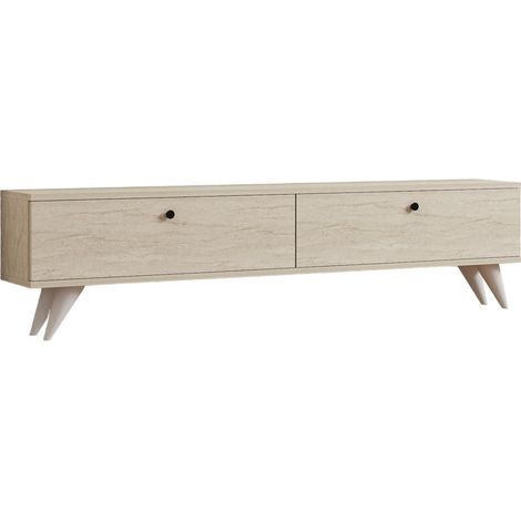 Porta TV in legno "Parlak" - 160 x 25 x 40 cm - Beige