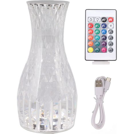 Crystal Diamond Petal Rose Lumière et Ombre Lampes tactiles (1/4)