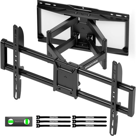 Support Mural TV pour écrans 37-90 Pouces Jusqu'à 75kg Fixation Murale TV avec Double Bras Orientable et Inclinable Support Television Mouvement Complet Max VESA 600x400mm (1/5)