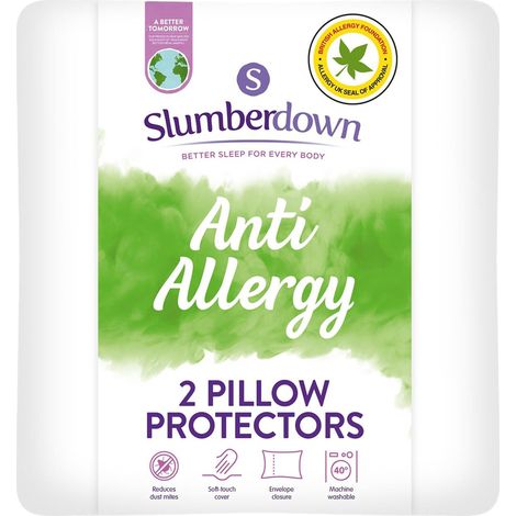 Slumberdown Anti Allergy Pillow Protector, 2 Pack