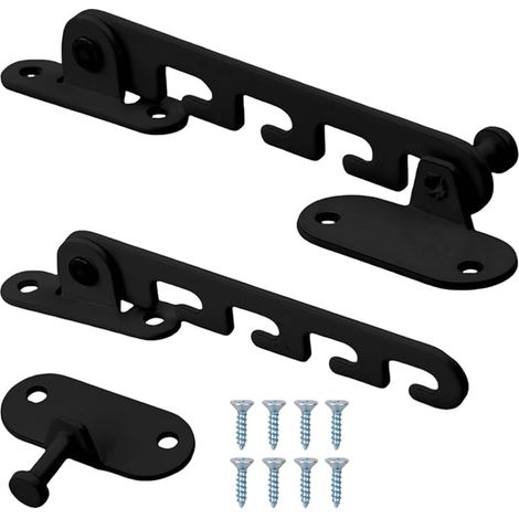 Casement Window Restrictors Window Restrictor Screw Adjustable Window Restrictor without Drilling Suitable for Adjusting the Angle Windows Black 10.5 cm (1/3)