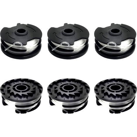 6er-Pack Ersatzspulen für LIDL Parkside Rasentrimmer, passend für LIDL Parkside PRTA 20-Li A1, B2, C3, PRT 550 A1, A3, PRT 300 A1 – 2 x 4 m, 1,6 mm (1/5)