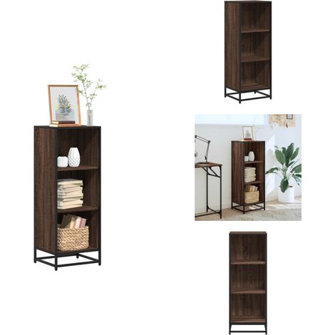 Bibliothèque chêne marron 40x35x107,5 cm bois d'ingénierie - Armoire À Livres - Armoires À Livres - Bibliothèque - Armoire De Rangement (1/5)