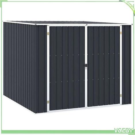 Abri de jardin - FAFEICY - 46255 - Acier galvanisé - Anthracite - 195x198x159 cm (1/5)