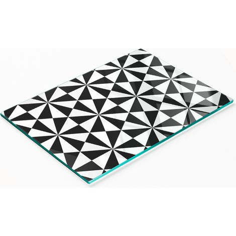 Tagliere decorativo in vetro temperato con forme geometriche, 80x52 cm (1/5)