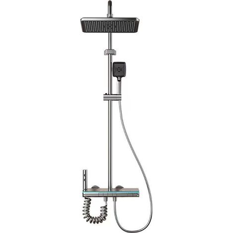 Ensemble de douche intelligent à température constante, pommeau de douche de 10 pouces, douchette à main à trois modes, boutons avec affichage numérique haute définition, système de douche domestique. (1/5)