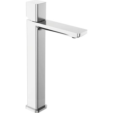 Miscelatore lavabo alto in ottone con manopola e piletta click clack Lotus (1/2)