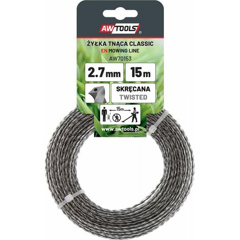Awtools żyłka tnąca classic 2,4x15m/skręcana