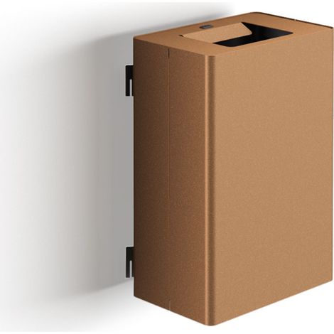 Pattumiera a Muro a 1 Scomparto da 35 L 39x25x56 cm con Contenitore Interno in Acciaio Verniciato Corten