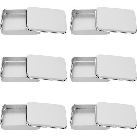 Lot de 6 boîtes de rangement en fer-blanc (1/3)