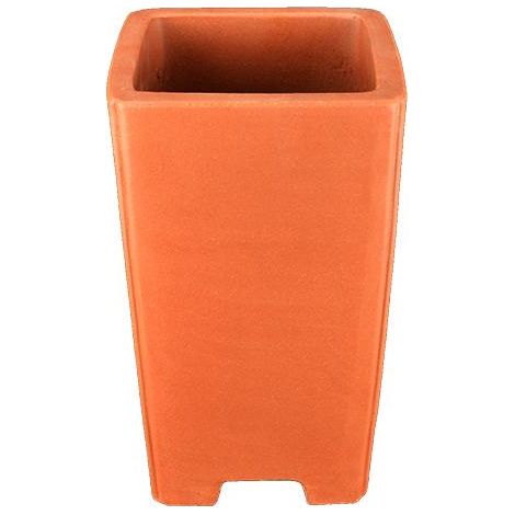 Vaso per bonsai quadrato (stile a cascata) in gres 13,5x13,5x24,5 cm - L79b