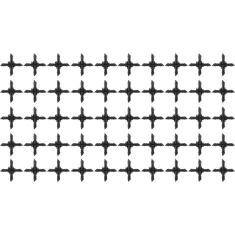 50 connettori per tubi flessibili a 4 vie 4/7, connettori a croce per tubi da giardino (1/4)
