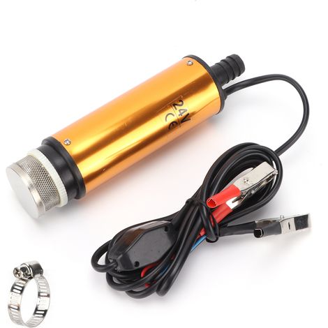 Pompe de transfert de carburant électrique portable mini 24 V CC, boîtier en alliage d'aluminium, pour le pompage de diesel, d'huile et d'eau. (1/5)