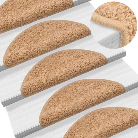 Marches d'escalier, 10 pièces, 56 x 17 x 3 cm, beige, semi-circulaires