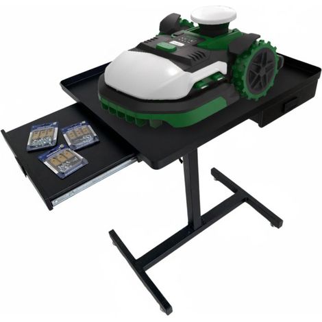 Table de travail ajustable pour entretien robots tondeuses et motoculture (1/5)