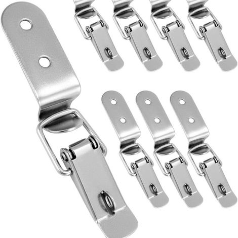 RHG 4Pièces Fermeture à bascule,Fermeture a Levier Fermeture à Ressort Loquet Bascule en Acier Inoxydable Pour Coffre à Outils,Levier de verrouillage,Tiroir,boîte à outils, placard, armoire,boîte