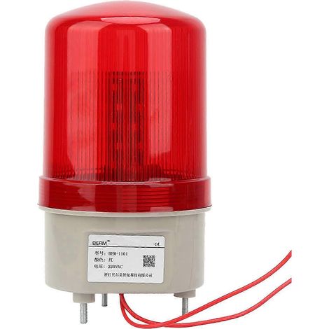 Voyant de signalisation clignotant à LED rouge rotatif 220 V CA de 97 mm pour la sécurité (1/5)