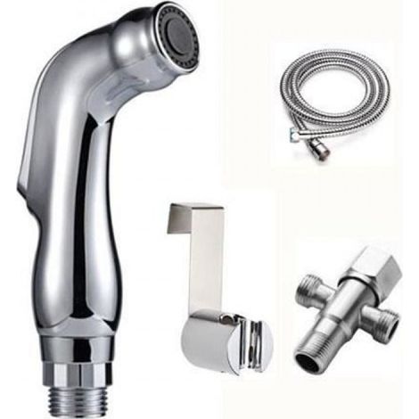 Douchette À Main Bidet - Acier Inoxydable 304 - Pour WC Suspendus Et Muraux - Kit Complet Avec Support Et Raccords - 1 Pièce (1/4)