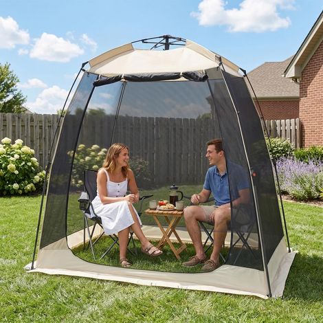 Tonnelle moustiquaire pour 2 à 4 Personnes, Tente moustiquaire instantanée avec Sac de Transport, Tente d'extérieur Anti-moustiques, abri Pare-Soleil pour terrasse, Jardin, terrasse, 2,1 x (1/5)