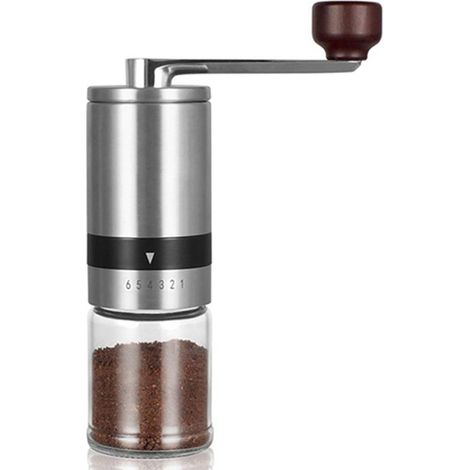 Moulin À Café Manuel - Meules Coniques En Céramique - Réglage Externe Pour Cafetière À Piston Espresso Café Turc - 1 Pièce (1/5)